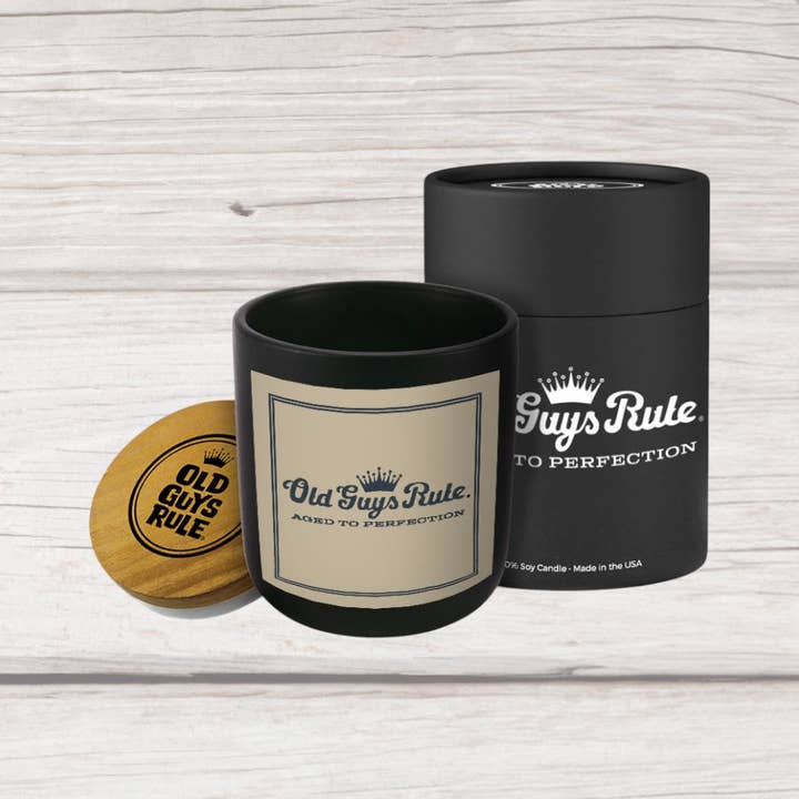 Uncommon Flame - Wholesale Jar/Filled Candle - Old Guys Rule - Script Logo Candle3