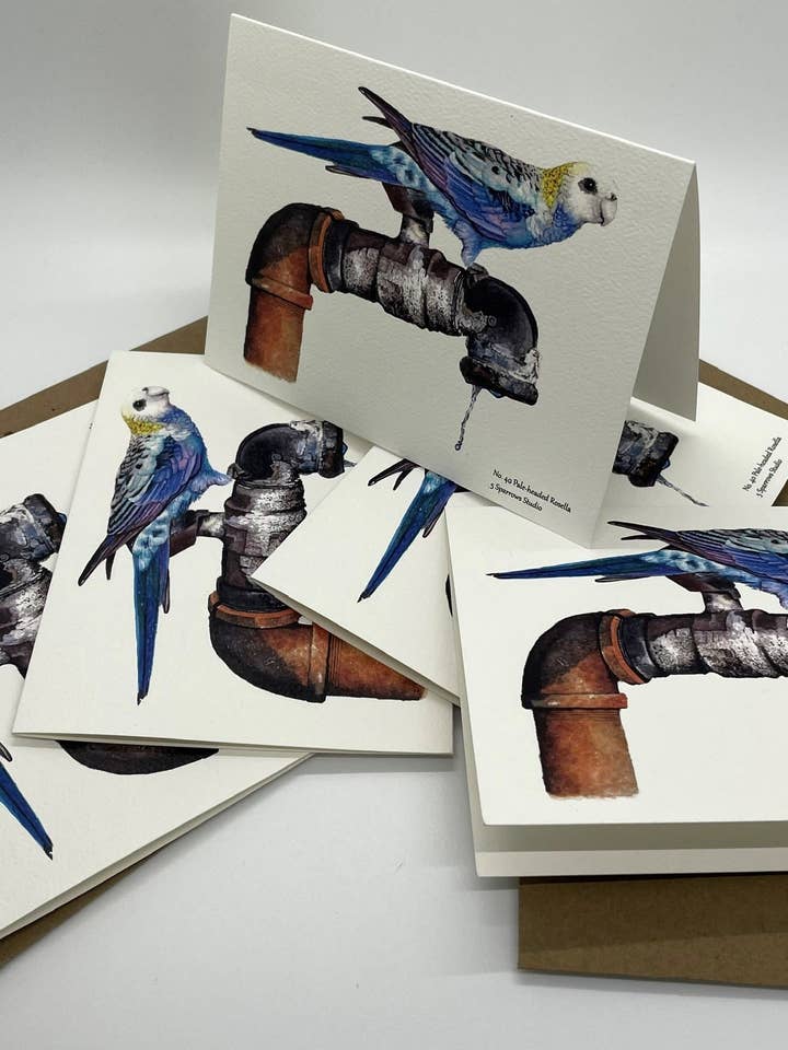 Pale-Headed Rosella - Notecard w/ Envelope for wholesale by Bird Art by KB