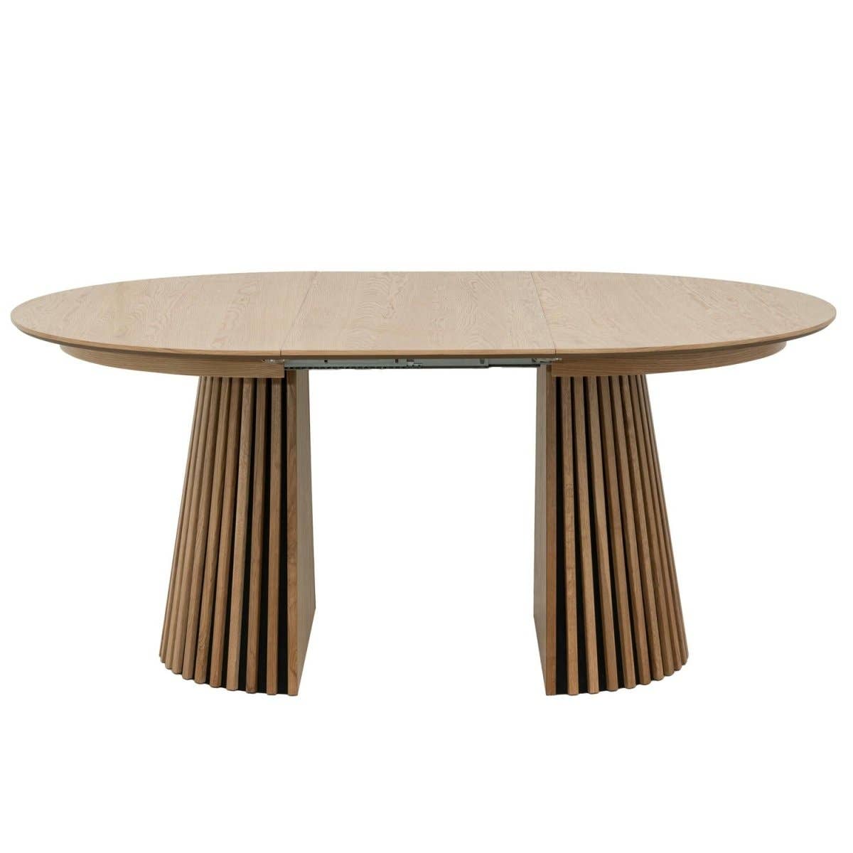 Furnhouse - Wholesale Side Table - Round Extendable Dining Table Svendborg ø120/220 cm - Natural Oak5