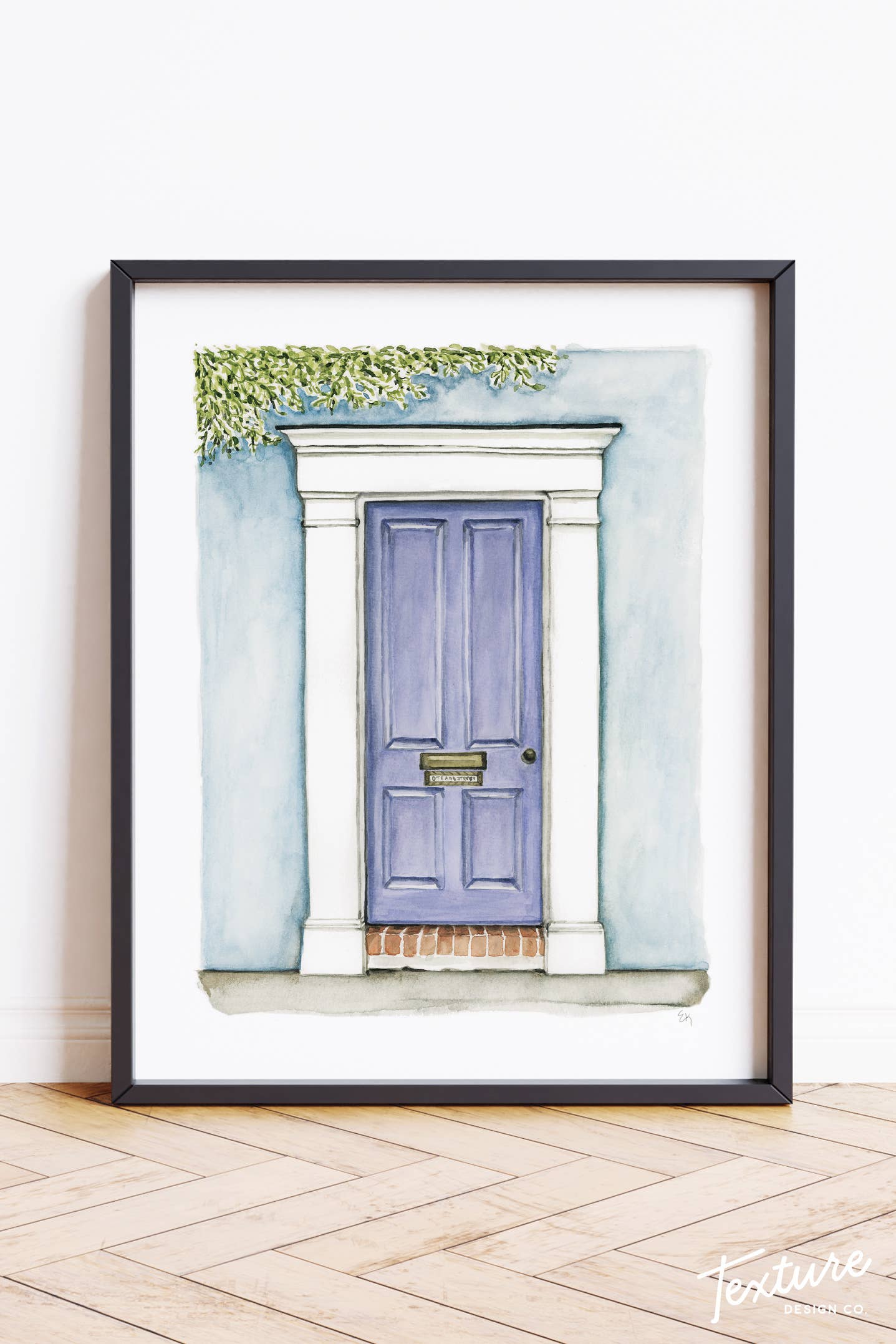 Texture Design Co - Wholesale Kunstprint - Aquareldruk op de voordeur: The Violet Door2