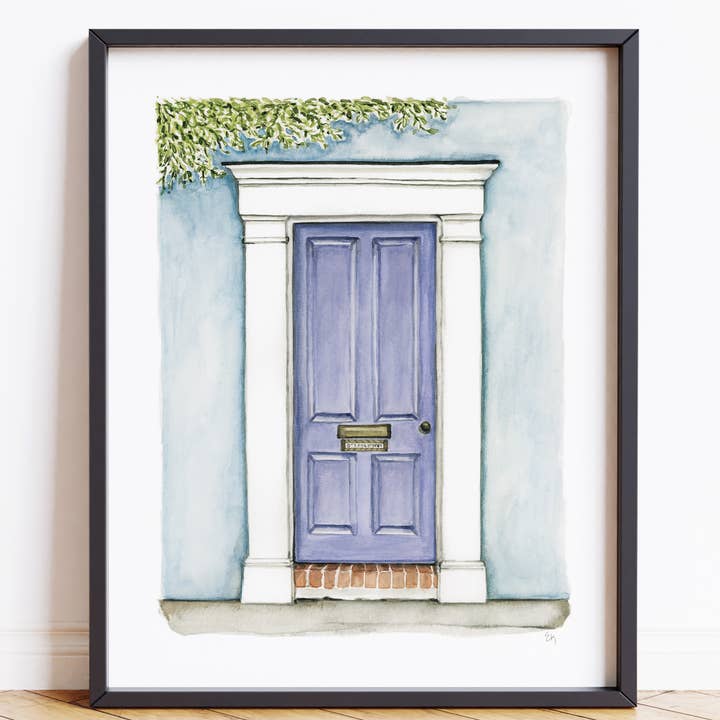 Texture Design Co - Wholesale Kunstprint - Aquareldruk op de voordeur: The Violet Door2