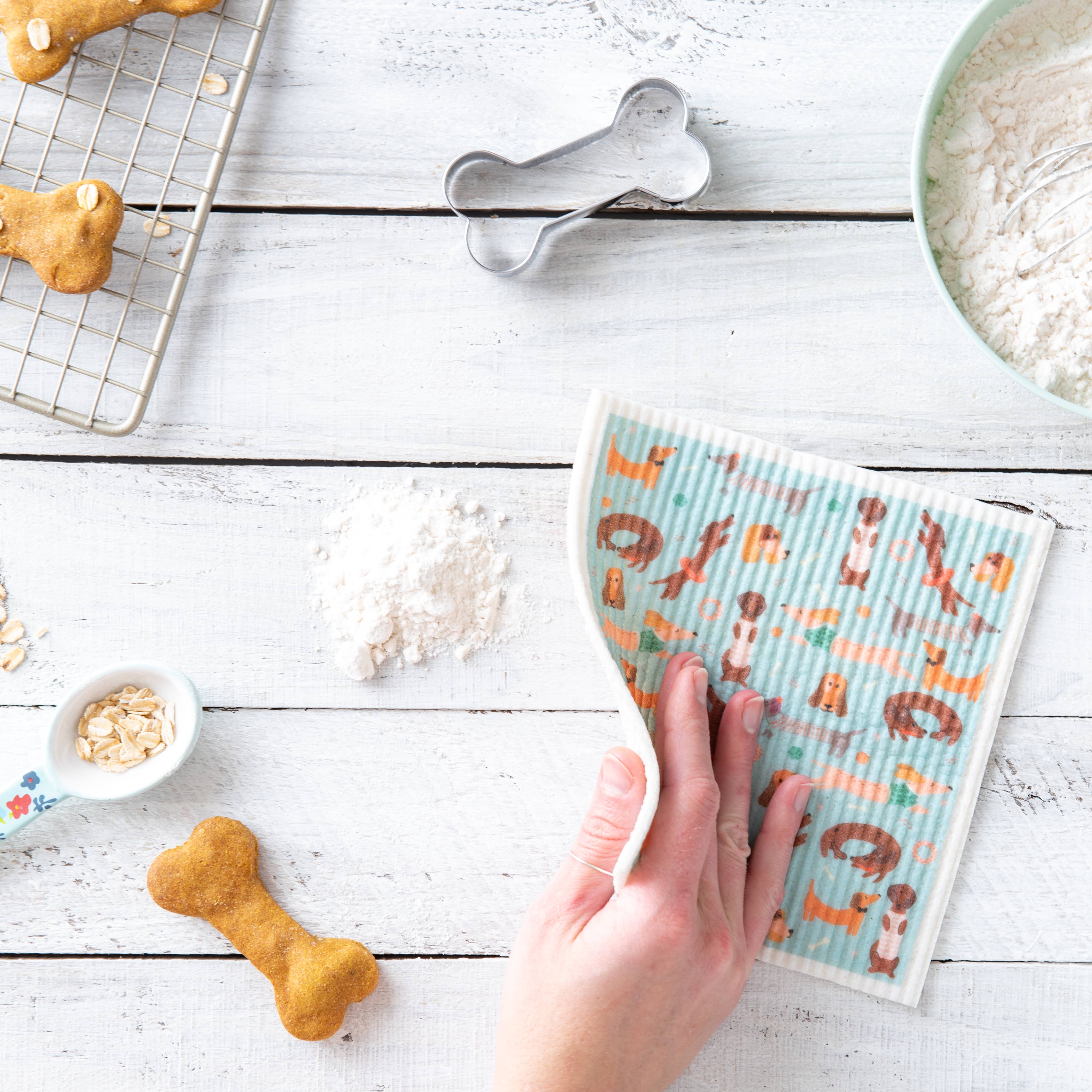 Puppington - Vendita all'ingrosso Strofinaccio da cucina - Panno Pupper Towels stile svedese per pulizia cani bassotto - idea regalo1