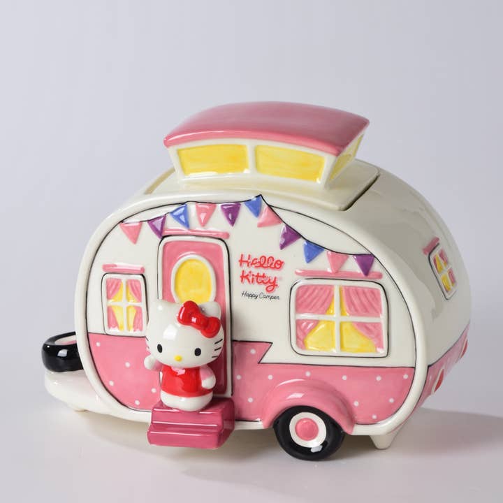 Blue Sky Clayworks - Wholesale Cookie Jar - Hello Kitty Retro Camper Cookie Jar