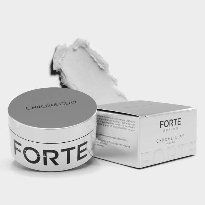 Forte Series, Inc. - Wholesale Haarstylingbalsem/pasta/pomade - Chrome Clay - Sterke Hold & Matte Finish 2,5 Oz