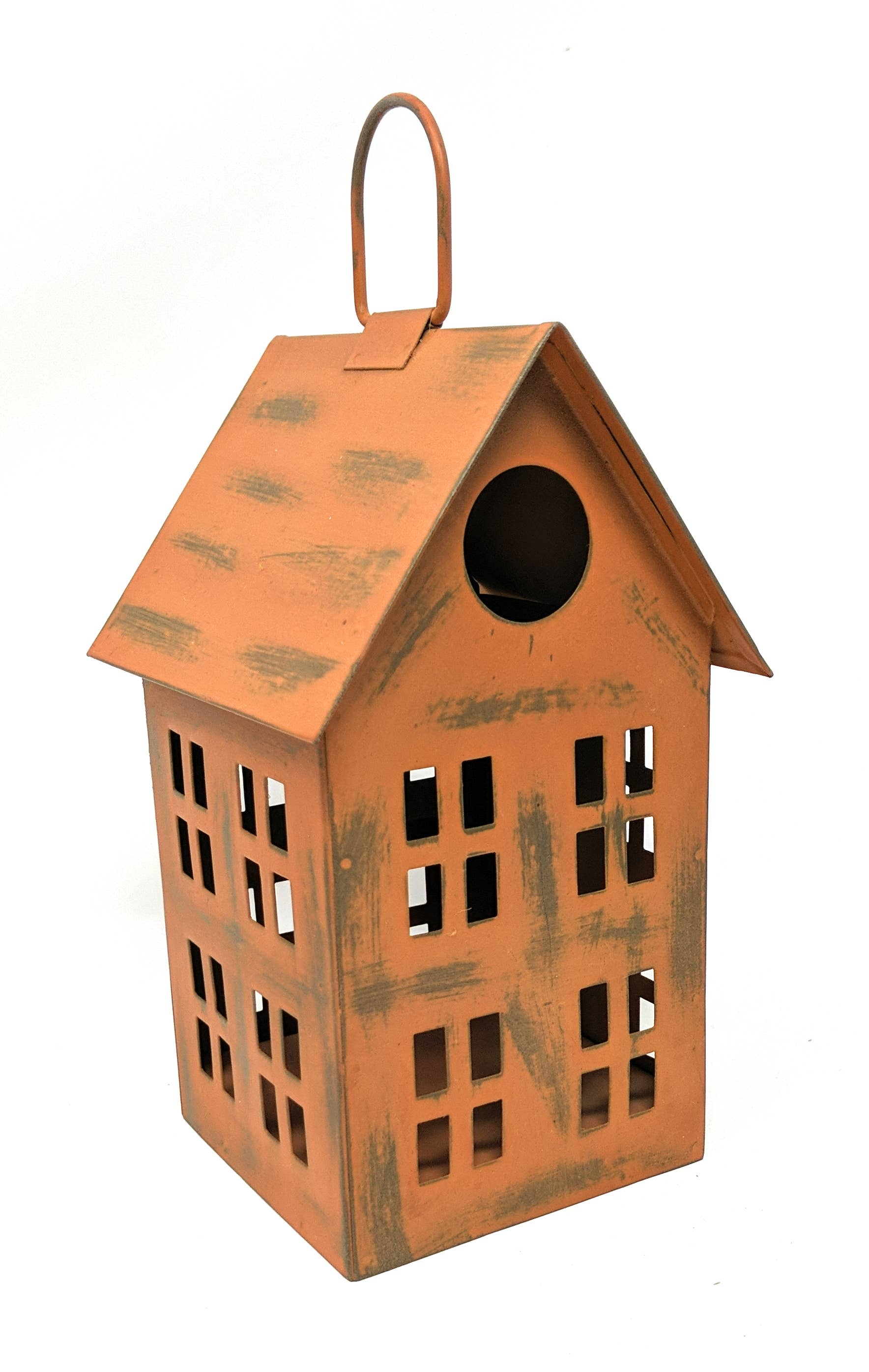 Wilco Home – wholesale Bird house – Bird Salon Hanging Finch Birdhouse Village-Tangerine6