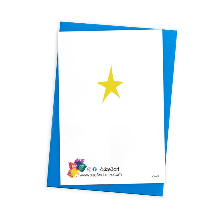 size3art - Wholesale Christmas card - Unique Dad Christmas Card with Coloured Envelope1