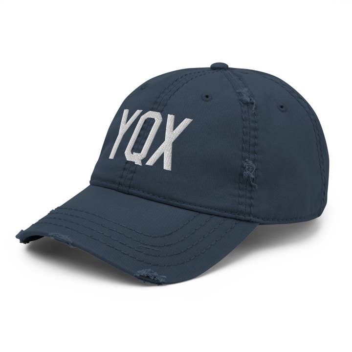 Casquette décontractée YQX Gander Terre-Neuve-et-Labrador pour papa en détresse pour la vente par YHM Designs