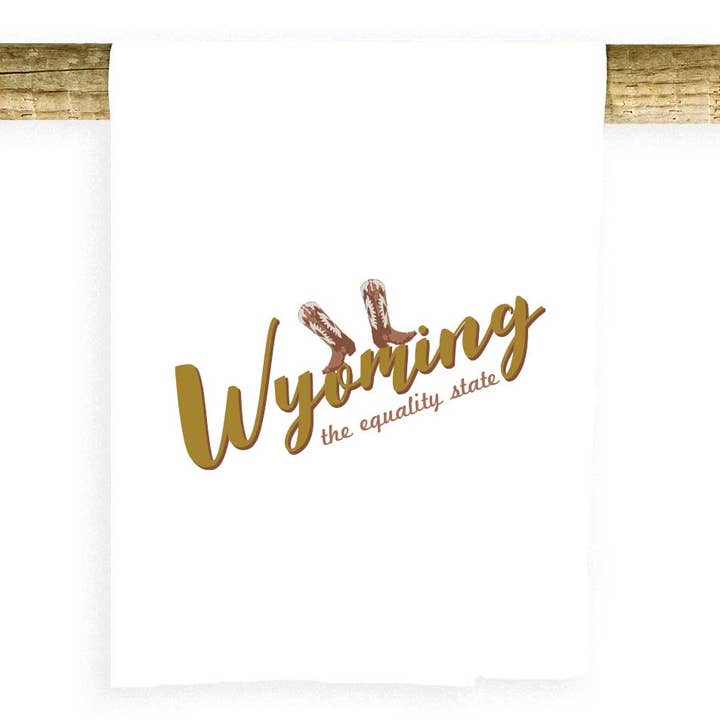 Handdoek met bijnaam van Wyoming State voor wholesale door Potluck Press