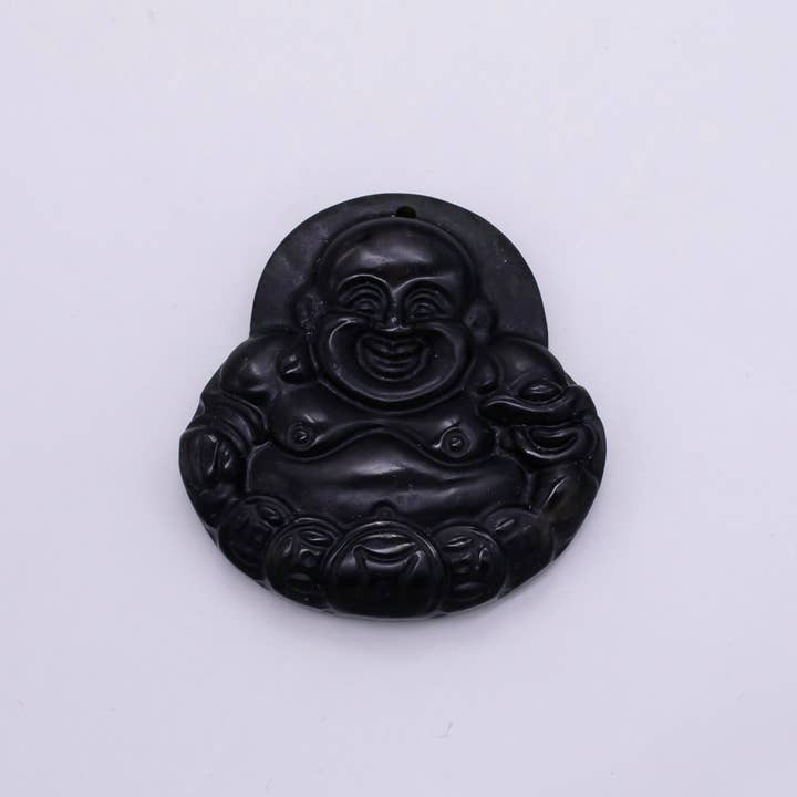 45mm Zwarte Onyx Natuurlijke Edelsteen Boeddha Religieus | AH357 voor wholesale door Aim Eternal