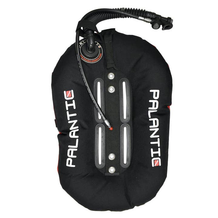 Palantic Neptune Pro Dykker Donut Wing Enkelt Tank 30lbs, Sort med Orange Accent for engroshandel hos Scuba Choice