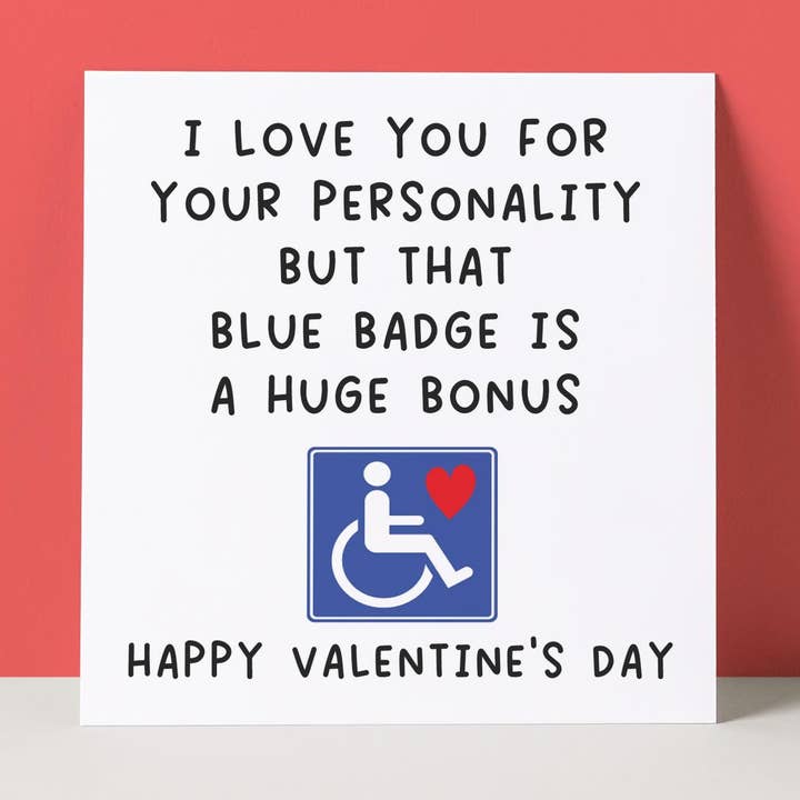 CARTE DE SAINT-VALENTIN - BADGE BLEU pour la vente par Pack a Punch Designs