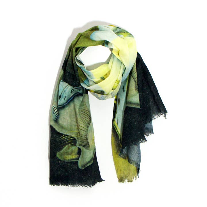 Digital print Salvador Dali fine art scarf for wholesale by Tempest Designs