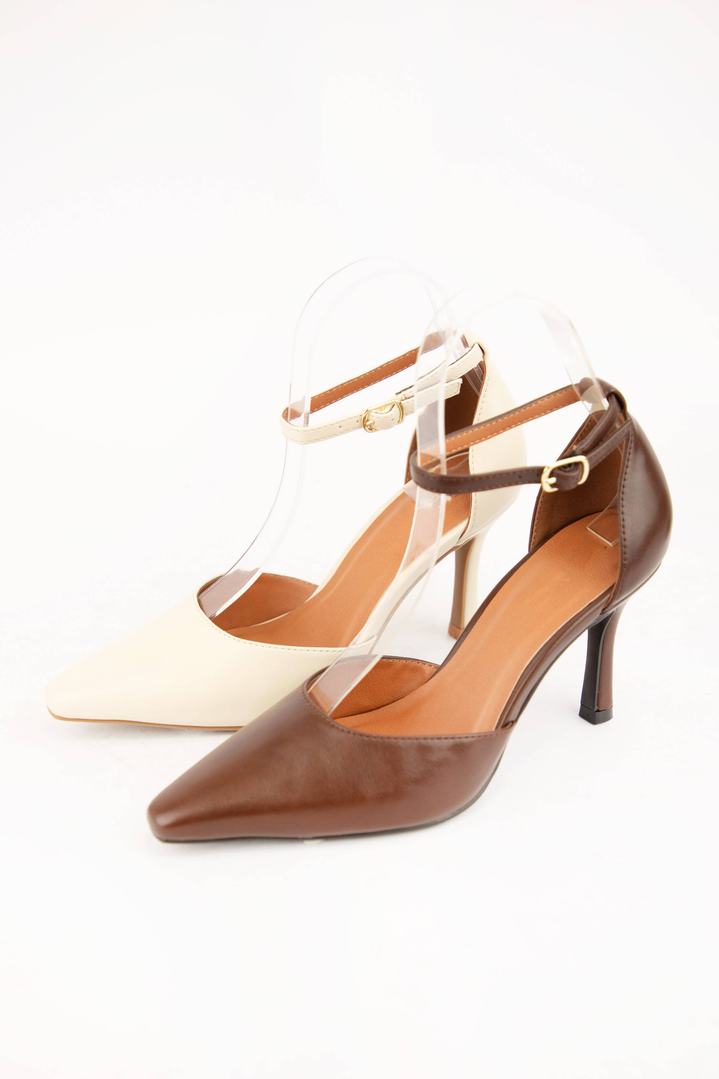 CCOCCI - Wholesale Low Heels - Women's - NOLITA-2 MID HEIGHT POINTED TOE HEEL WITH SLEEK ANKLE STRAP2