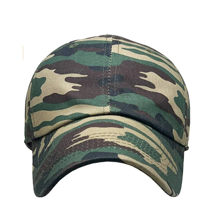 Custom Embroidered Dad Hat - Camo Print for wholesale by SD Merch Co. - Custom Embroidery