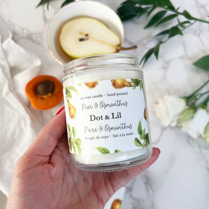 Dot & Lil - Wholesale Jar/Filled Candle - NEW Pear & Osmanthus candle1