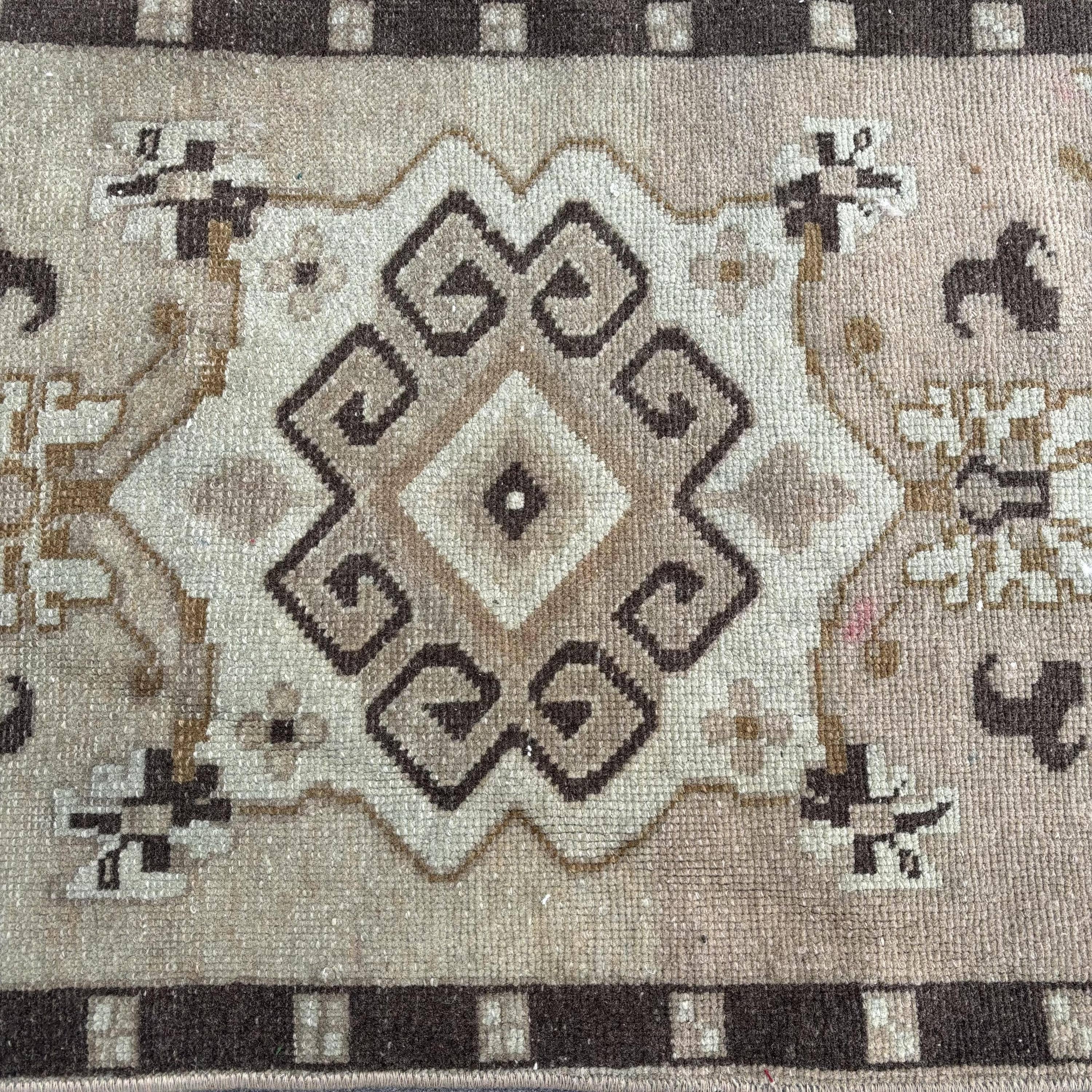 The Loom Wholesale - Wholesale Door Mat - Small Turkish Oushak Vintage Rug Handmade Door Mat7