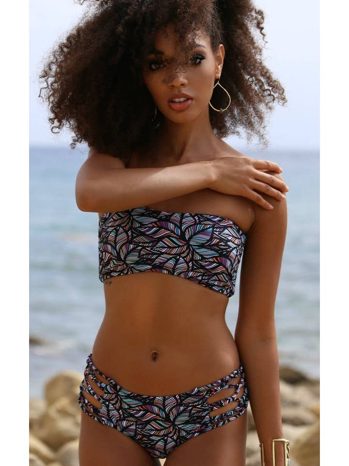 Forever Young Swimwear - Venta al por mayor Parte superior de bañador - Mujer - Top de bikini bandeau con tirantes Banzai Beach6