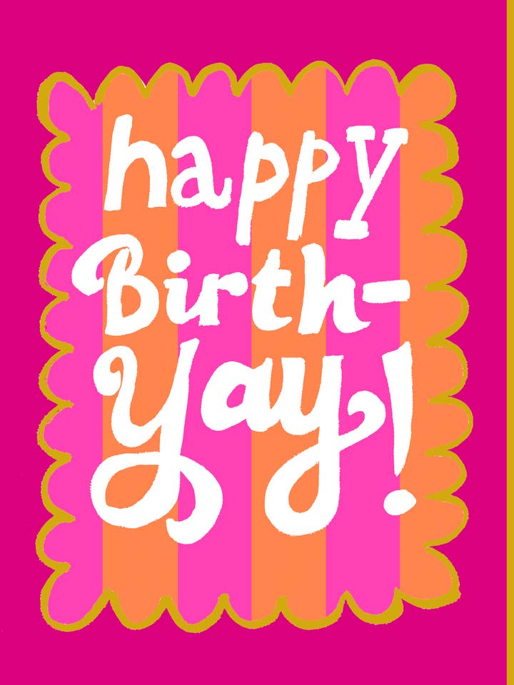 TILLYKKE MED FØDSELSDAGEN YAY PINK for engroshandel hos Paper Salad
