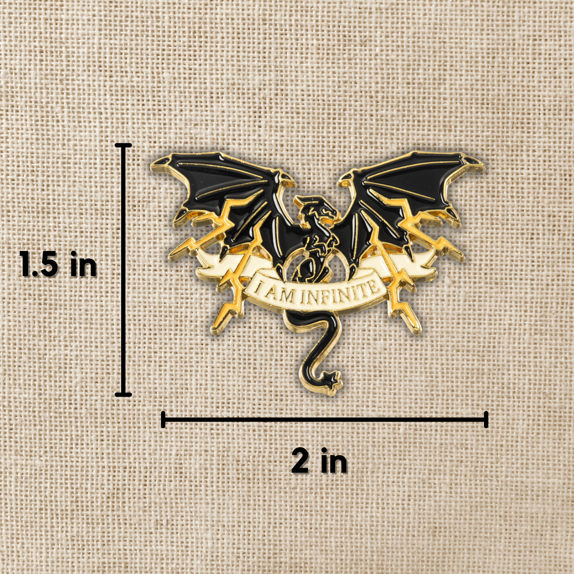 Kingdom of Threads - Wholesale Lapel Pin/Button - I Am Infinite Enamel Pin | Fourth Wing1