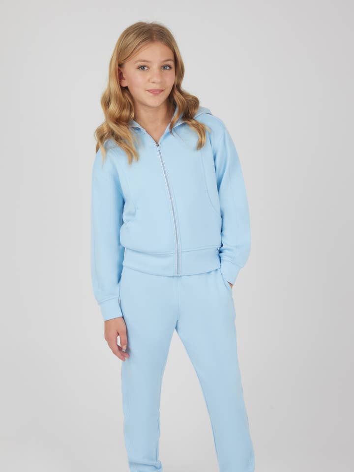 90 Degree by Reflex & Yogalicious – Großhandel Sportbekleidungsset – Kinder – Mädchen Scuba-Set mit Jacke und Jogginghose mit Reißverschluss.1