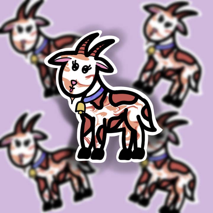 Buzz Tie Dye Creations - Wholesale Sticker - Goat Sticker Tie Dye (Regular or Mini) -WATERPROOF Sticker