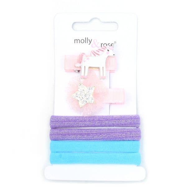 Inca UK – wholesale Hair clip – Child – Motif Clips & Jersey Elastics Set1