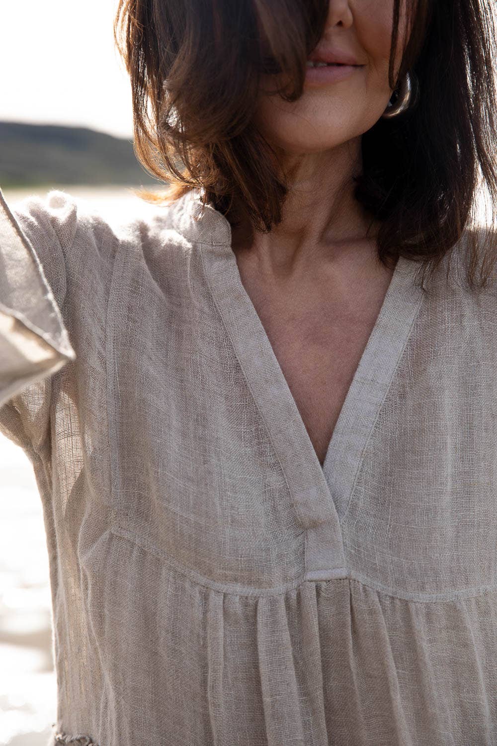 Como Linen Dress - Natural for wholesale on Faire3