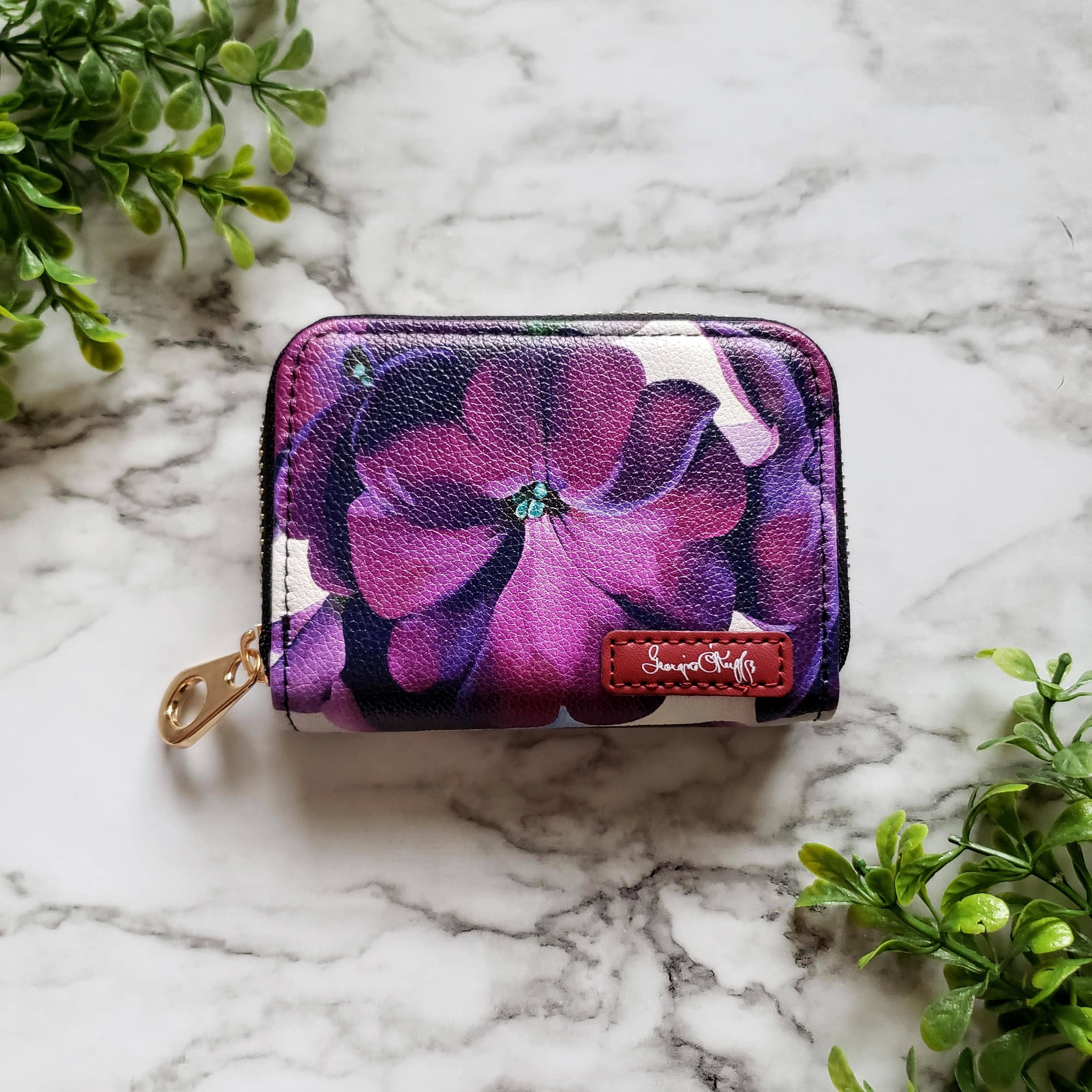 Monarque - Wholesale Wallet - Women's - Georgia O'Keeffe Petunia Zipper Wallet3