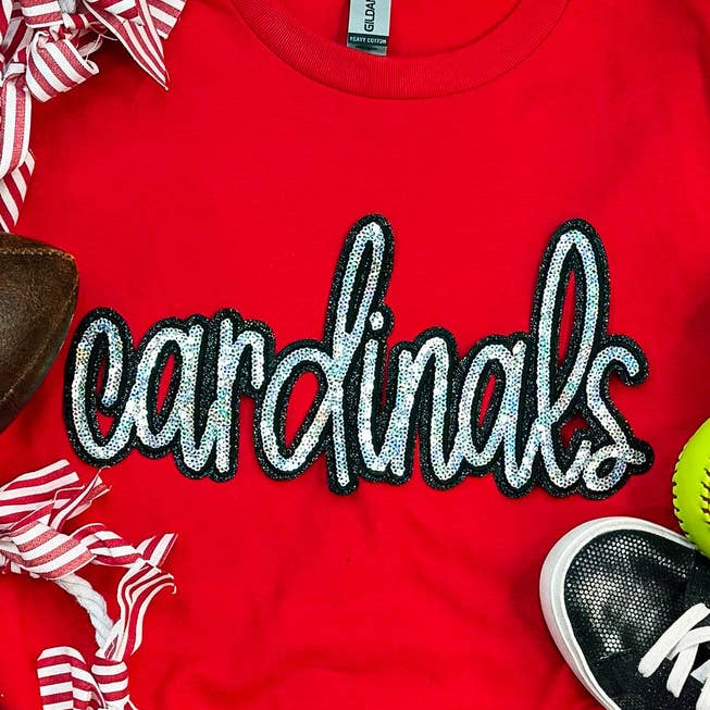 Cardinals Sequin Patch for wholesale by Trendy Transfers