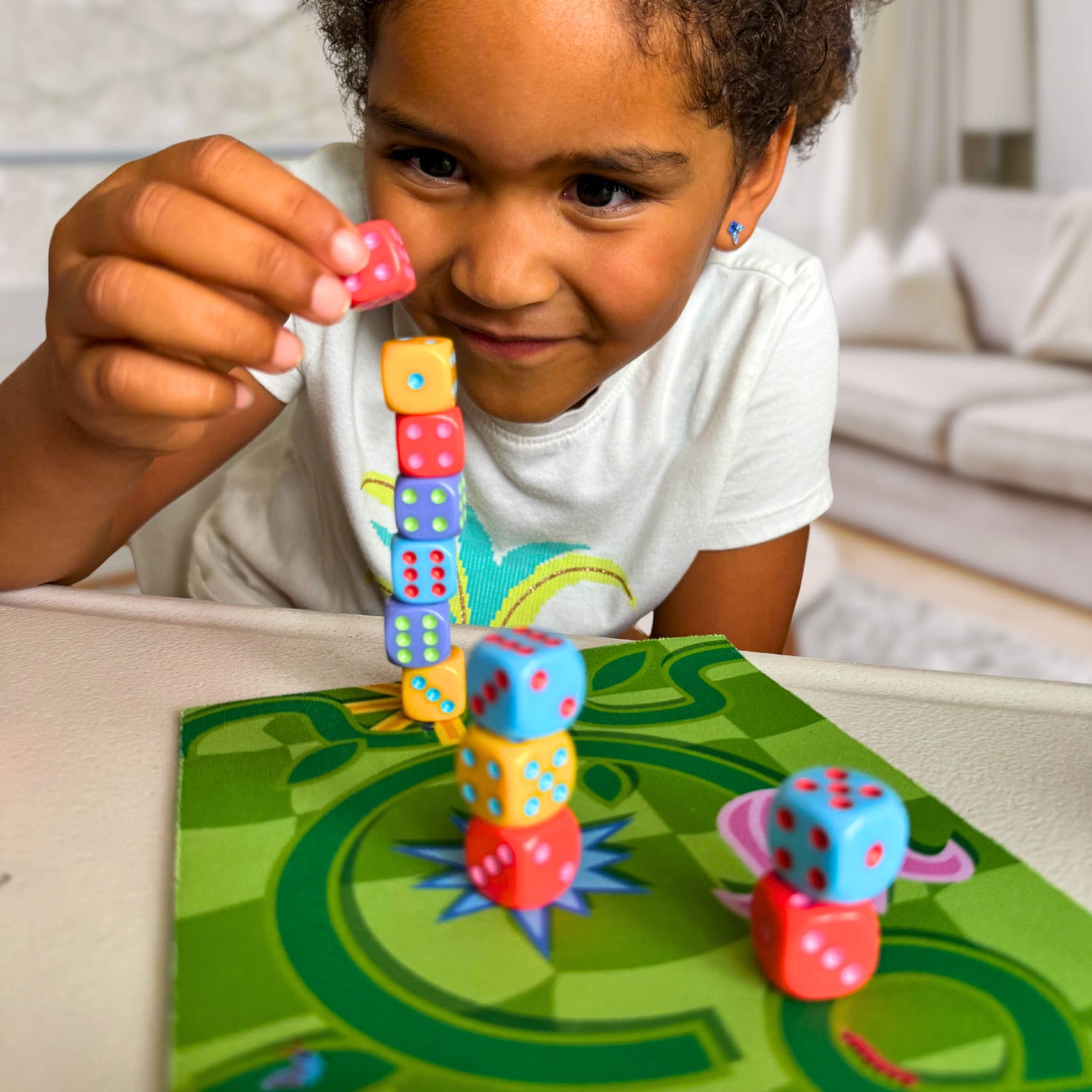 Big Discoveries / Sun Co. - Wholesale Stacking Game - Stack-a-Pillars - Family Dice Stacking Game3