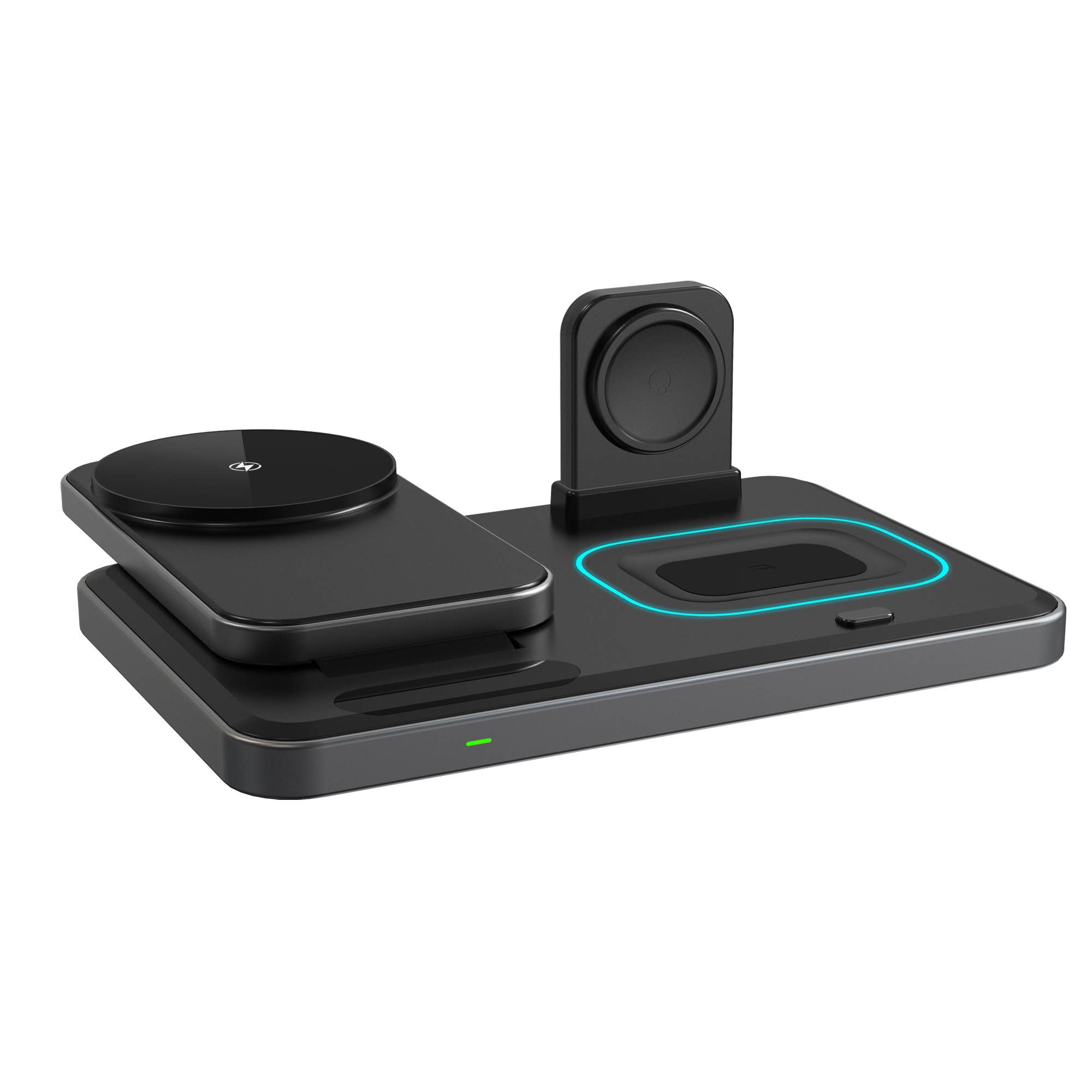 LAX Gadgets - Wholesale Charger - Flat Folding 3-in-1 Fast Wireless Charger -Retail Packaging9