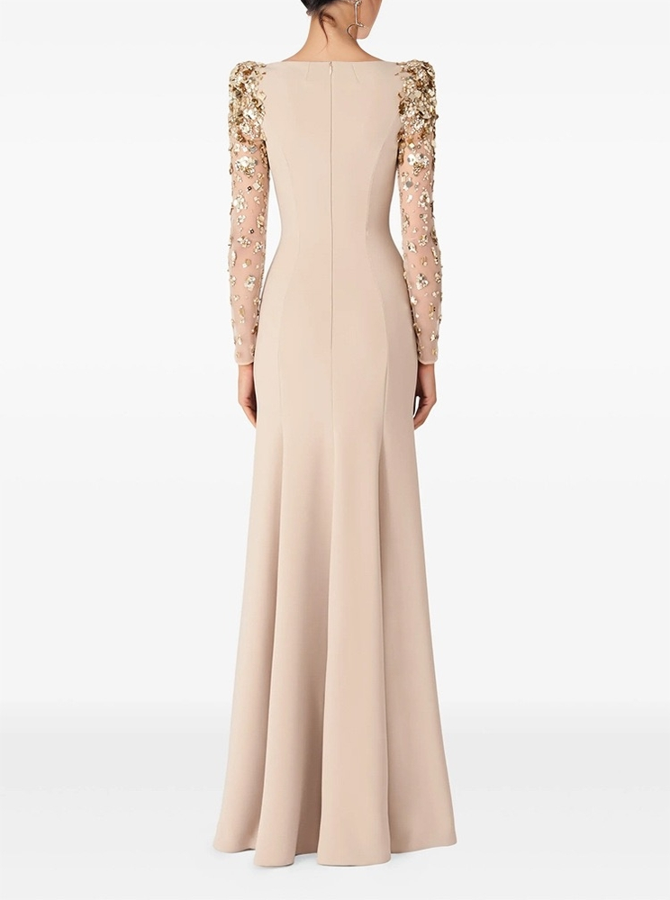 Productseeker - Wholesale Gown - Women's - DR862Y Mesh Patchwork Beaded Rhinestone Long Evening Dress15