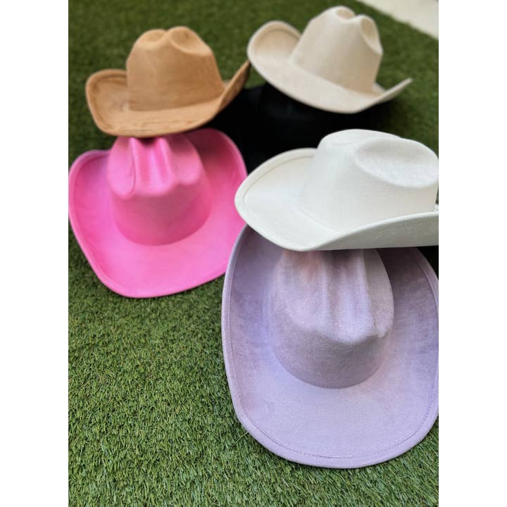 Love and Thyme - Wholesale Cowboy Hat - Women's - Best Seller! Vegan Suede Solid Color Western Cowboy Hat