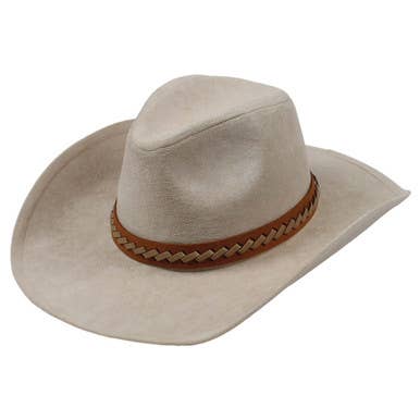 Jeanne Simmons Accessories - Vendita all'ingrosso Cappello da cowboy - Donna - Cappello invernale Cowboy Outback in pelle scamosciata sintetica 39831