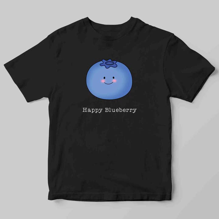 Happy Blueberry Tee for wholesale by Superr Sunday