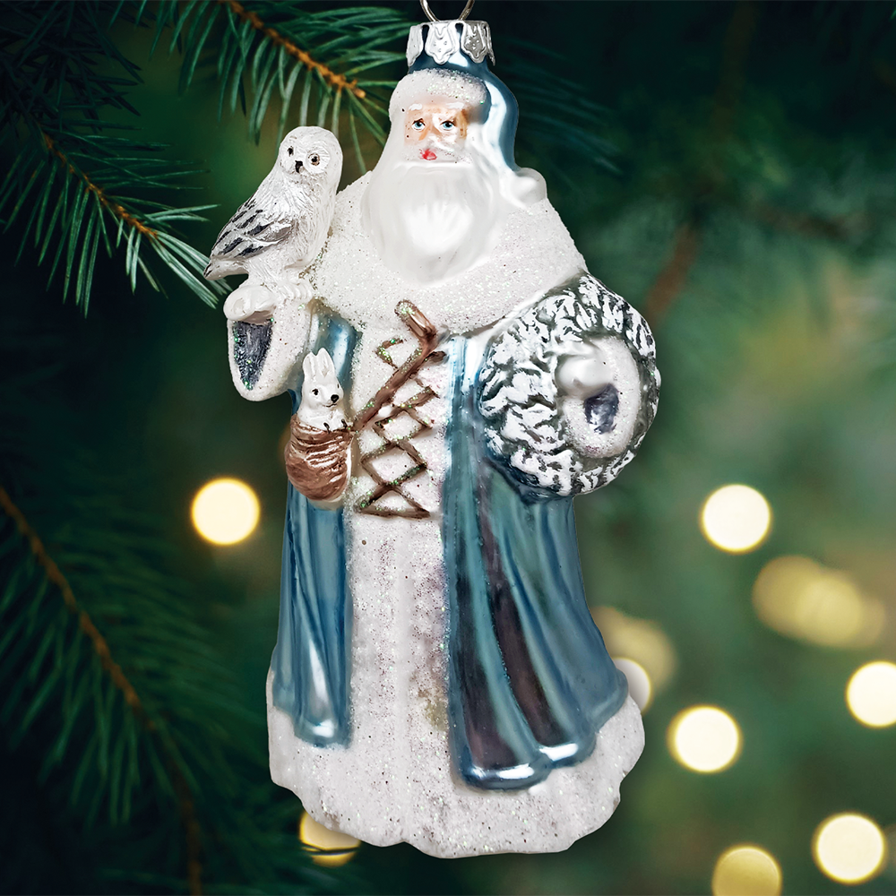 OrnamentallyYou - Wholesale Ornament - Arctic Whispers Santa Glass Christmas Ornament0