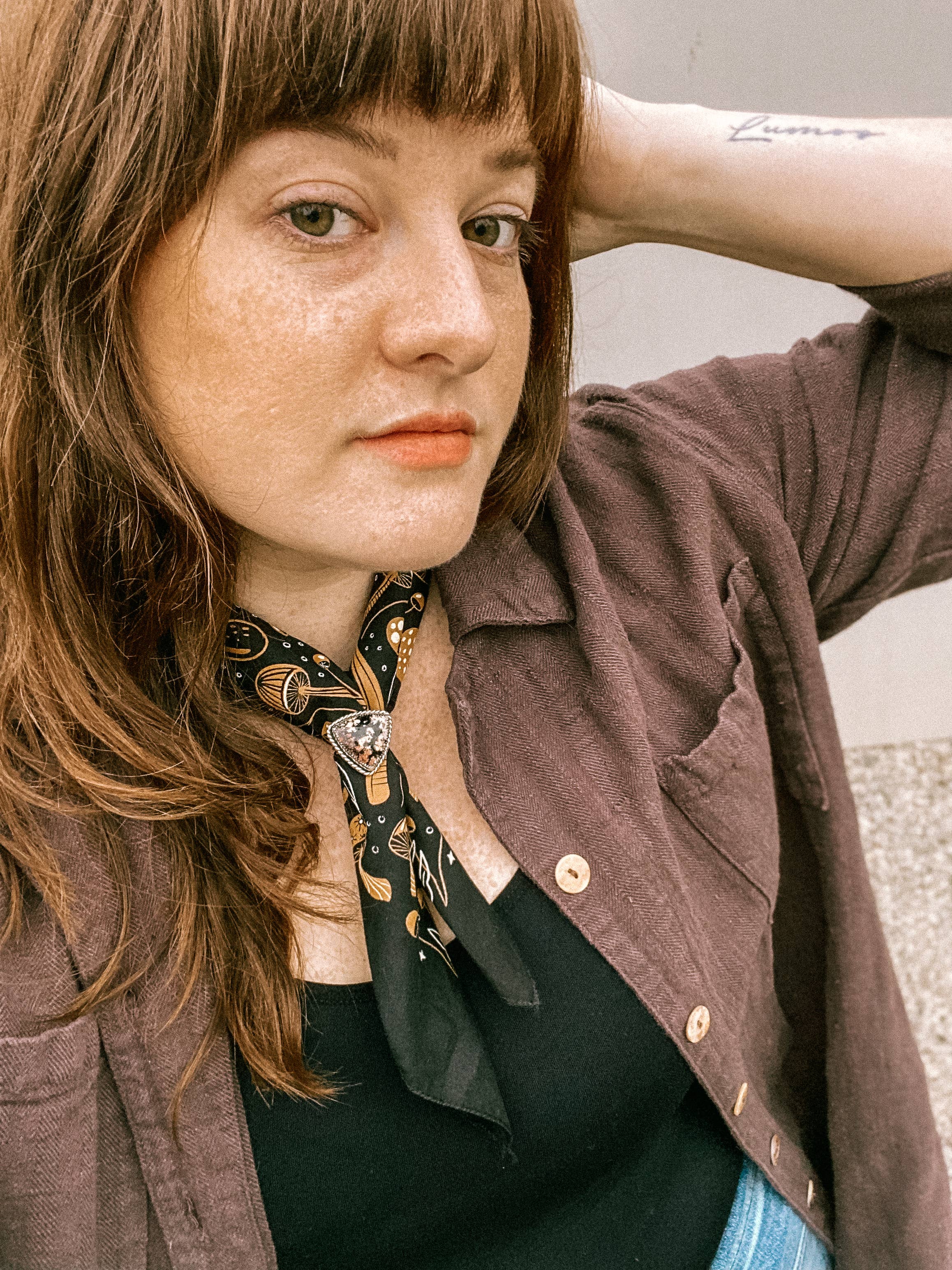 Lantern Print Co. - Venta al por mayor Bandana - Unisex - Bandana: Seta de Medianoche; Marrón, Verde, Rosa2