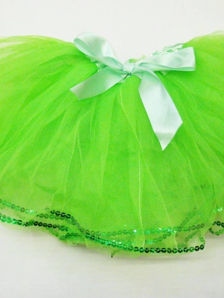 Wenchoice - Wholesale Tutu – Child - Lime Green Tutu With Sequin Trim1