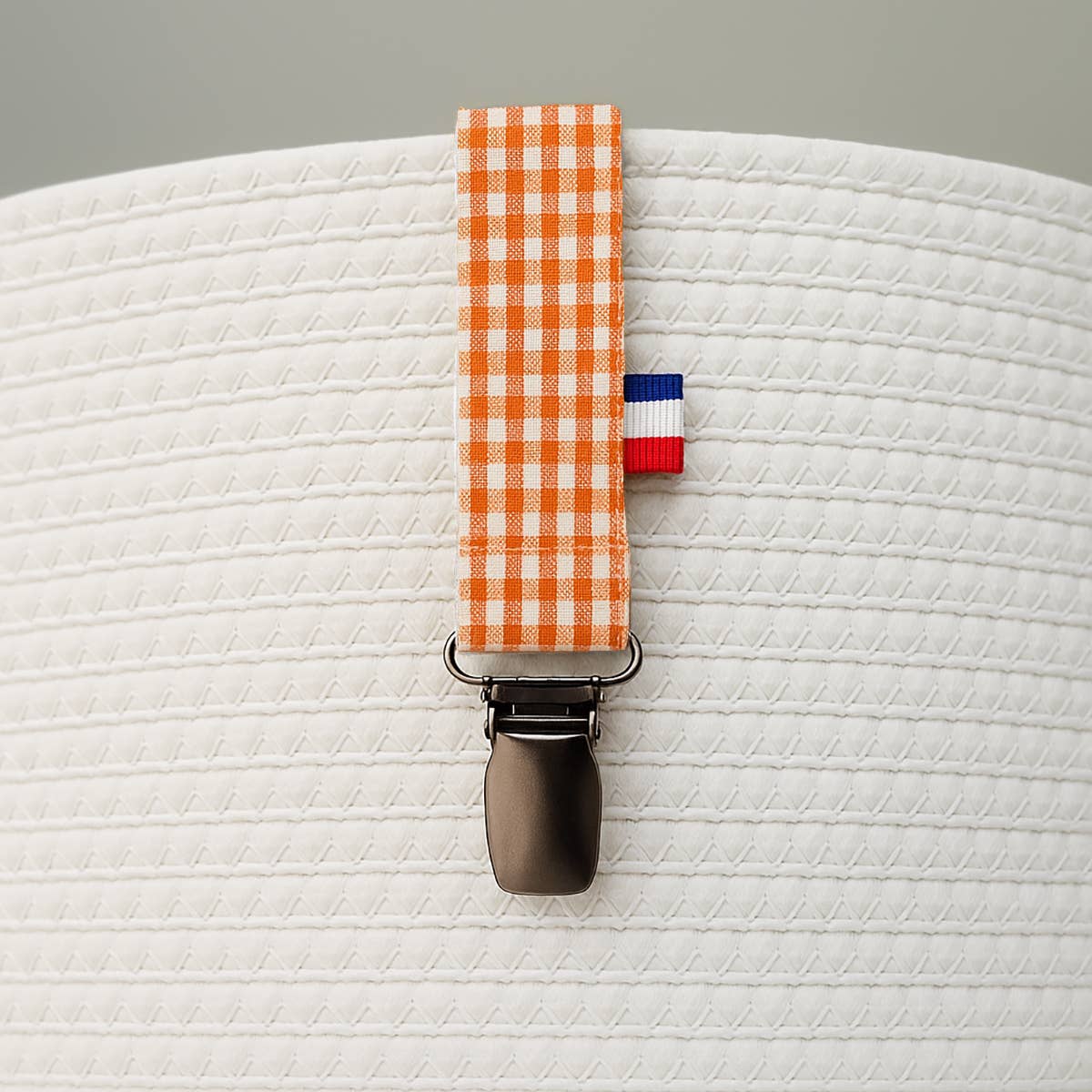 PAPATE - Wholesale Pacifier Clip - Baby - Organic Cotton Pacifier Clip - Vichy4