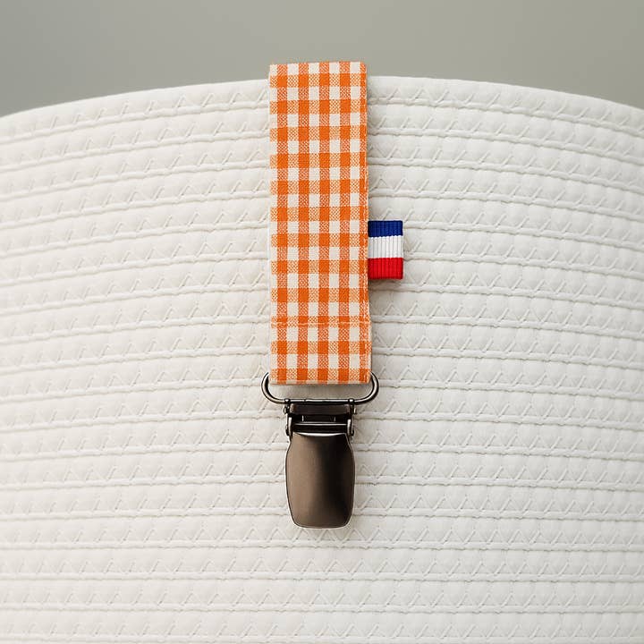 PAPATE - Wholesale Pacifier Clip - Baby - Organic Cotton Pacifier Clip - Vichy4