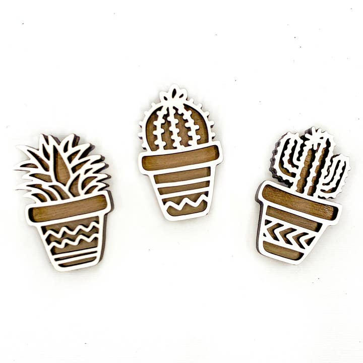 Juego de mini imanes suculentos para venta al por mayor de Wandering Woods Designs