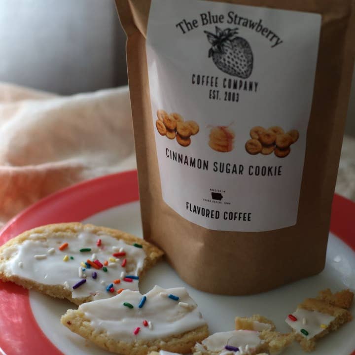 The Blue Strawberry Coffee Co - Wholesale Ground Coffee - Cinnamon Sugar Cookie (Flavored Coffee)