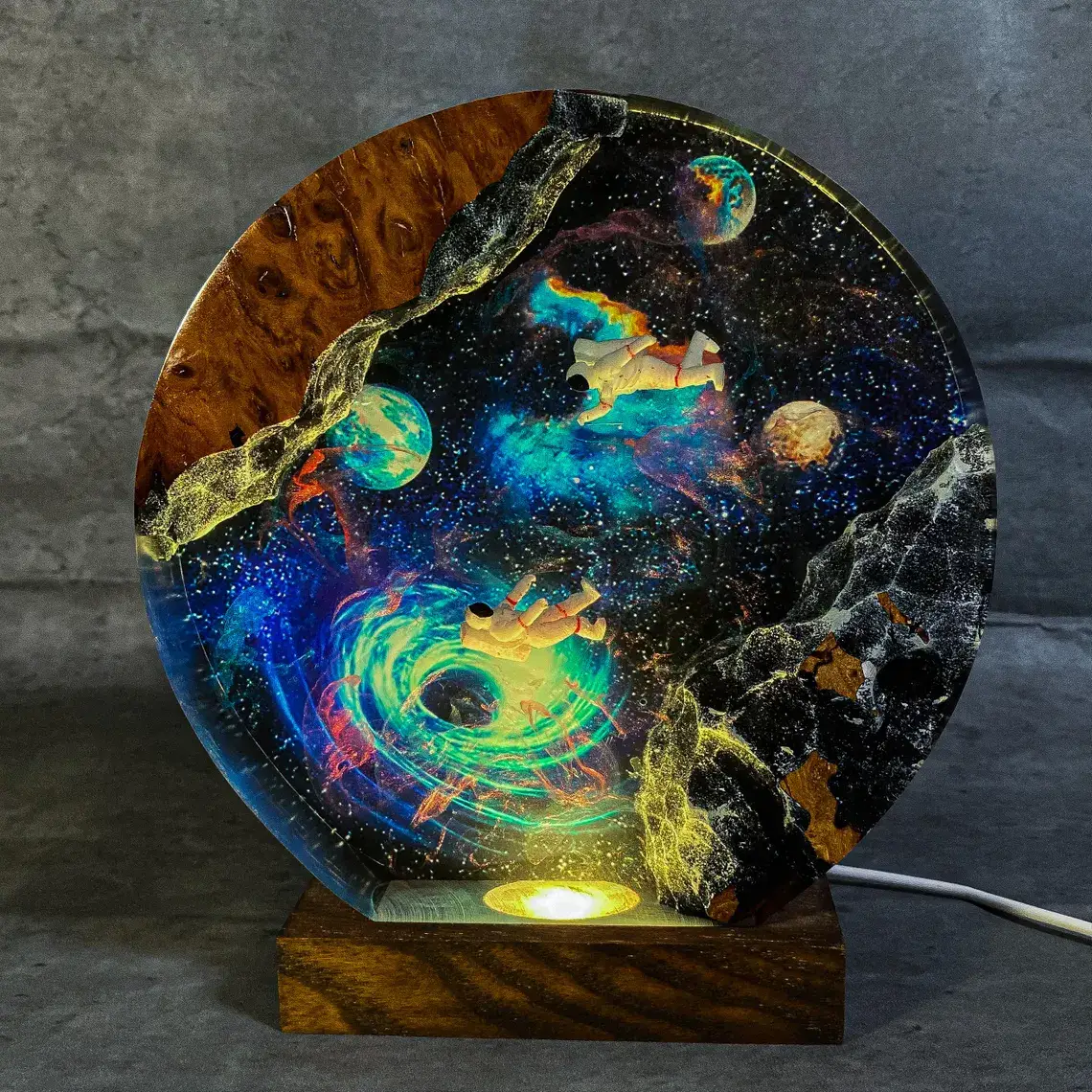 Merchemy - Wholesale Night Light - Astronaut Space Black Hole Galaxy Resin Night Light Lamp 5