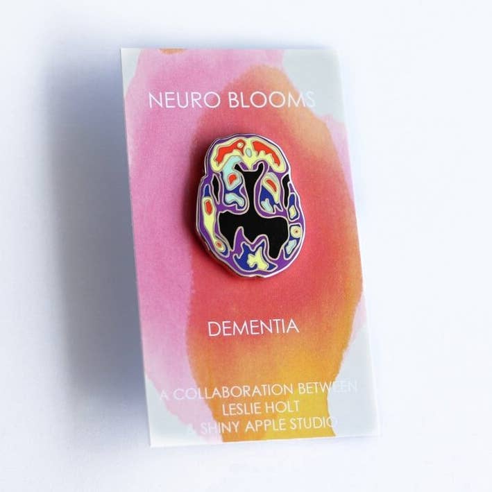 Dementia Enamel Pins for wholesale by Neuro Blooms
