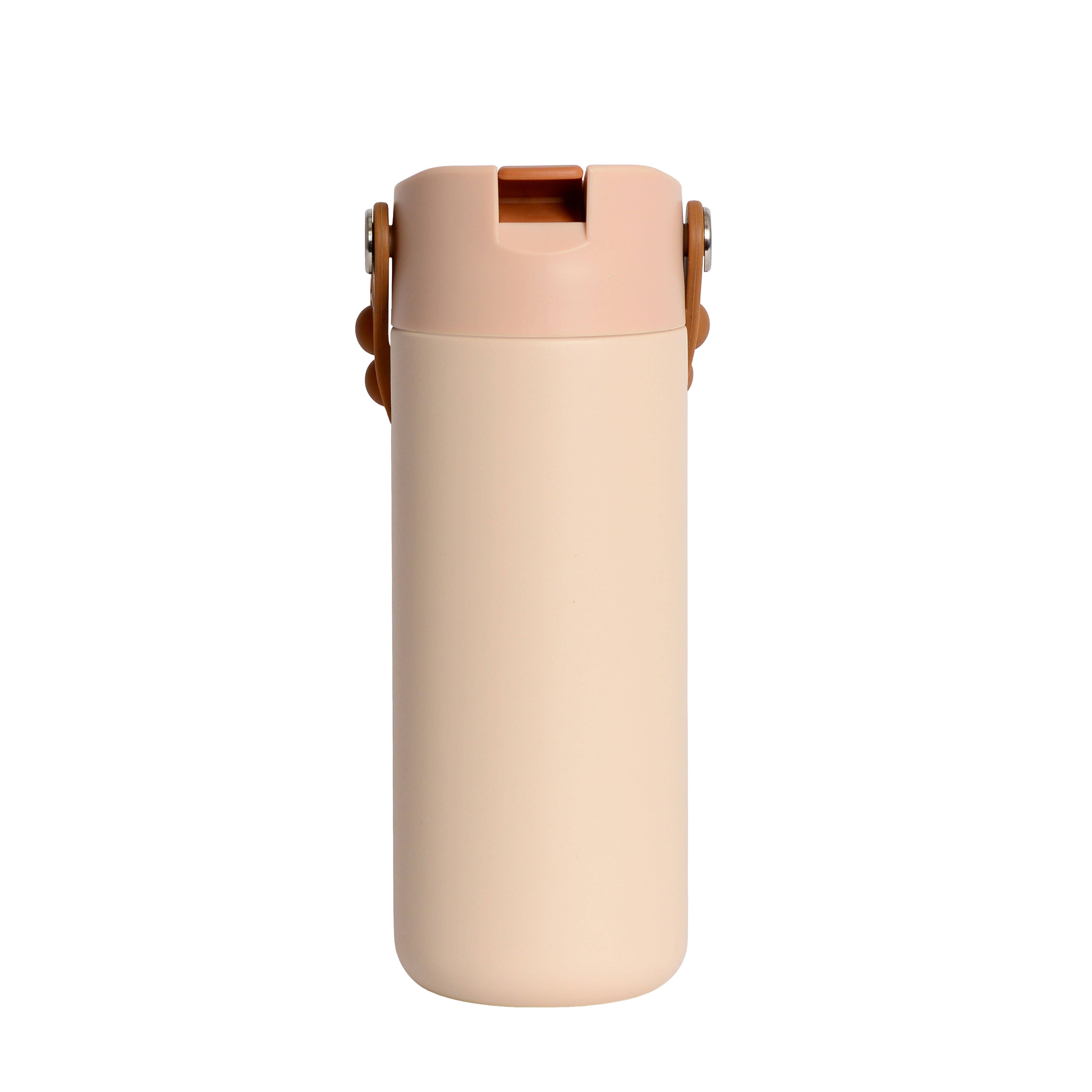 Elemental - Wholesale Water Bottle - Core Insulated Pop Fidget Handle Bottle 18oz - Beige5