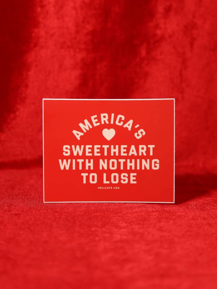 America's Sweetheart Sticker - Rood voor wholesale door Hellcats USA