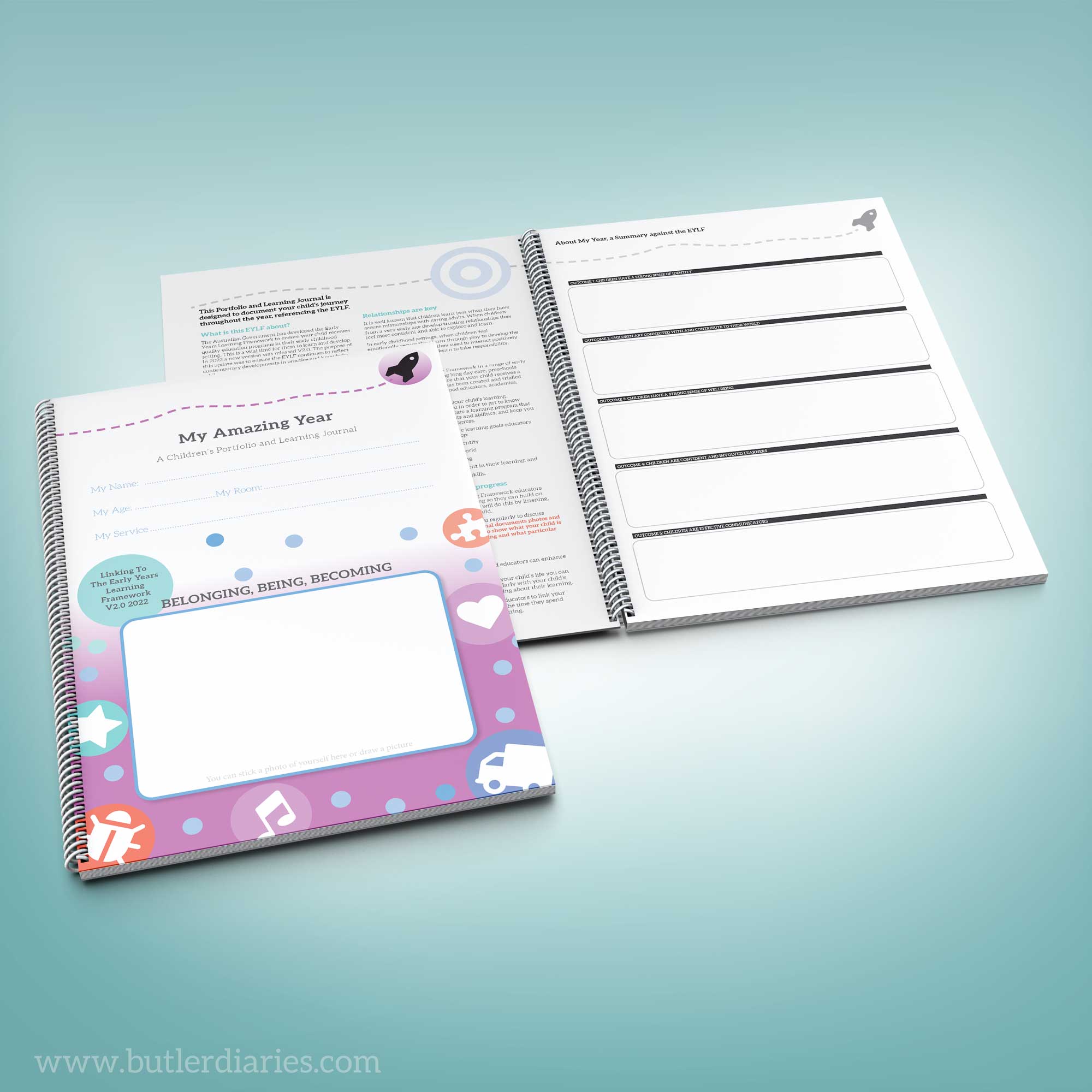 Butler Diaries - Wholesale Journal/Diary - Kids - My Amazing Year - Portfolio Learning Journal for Children A42