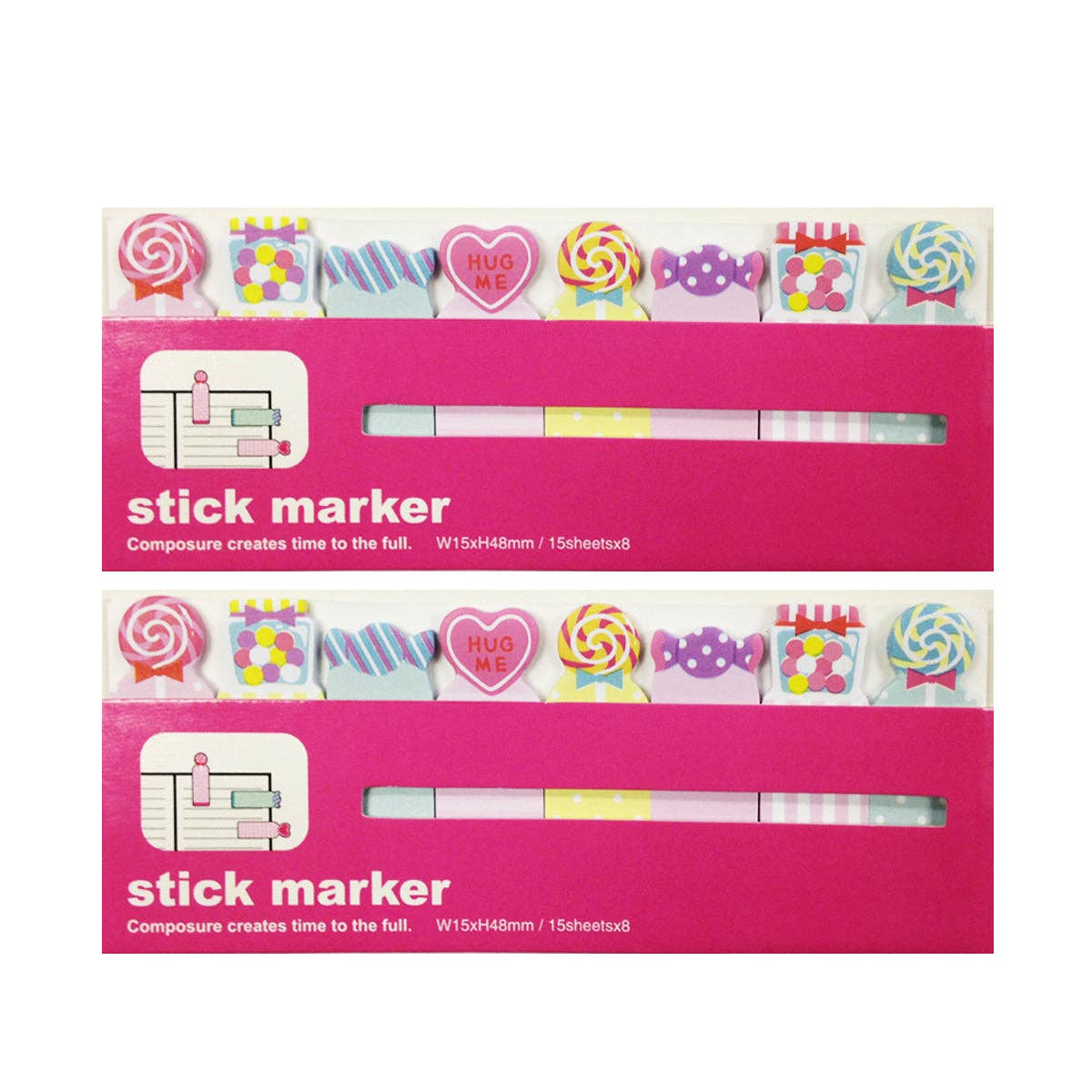 Wrapables.com - Wholesale Bookmark - Wrapables Bookmark Flag Tab Sticky Markers (Set of 2)9