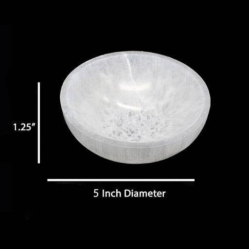 Designs by Deekay Inc. - Wholesale Smudge Plate - Round Selenite Smudge Bowl (5 in.)