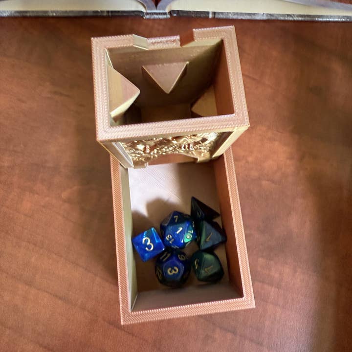 American Carver LLC - Wholesale Dice - Folding Dragon Dice Tower & Storage | TTRPG, D&D, TCG, CoC8